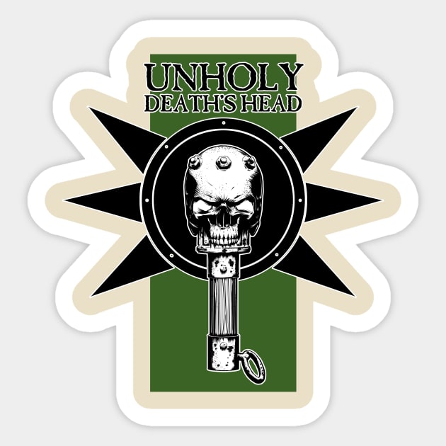 Unholy Death's Head Sticker by SimonBreeze